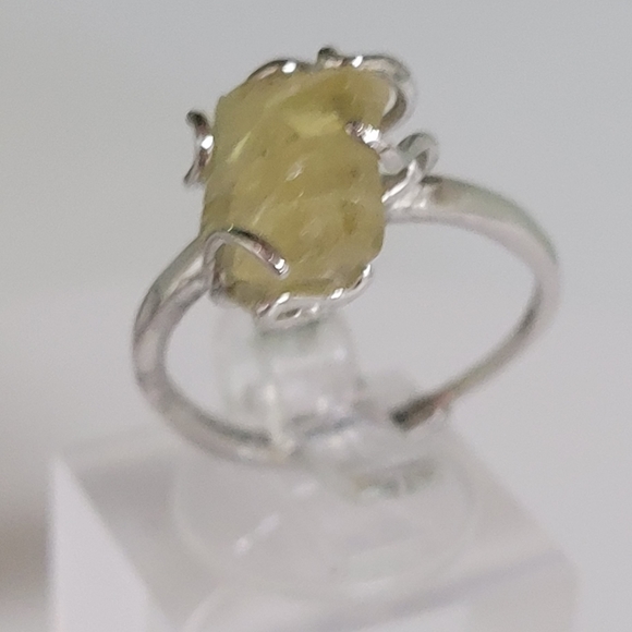 NATURAL POWERFUL HELIODOR STONE STERLING SILVER RING HANDMADE 925 - Picture 7 of 16